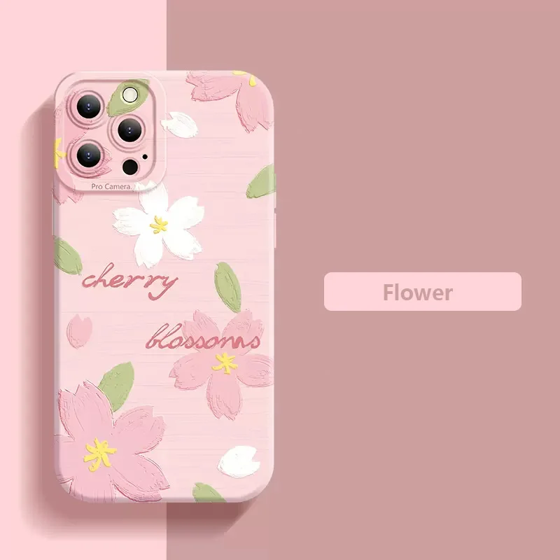 Watercolor Painting Flower Silicone Case For Samsung Galaxy S24 S23 S22 Ultra S21 Plus FE Note 20 A32 A52 A13 A33 A14 A54 Cover