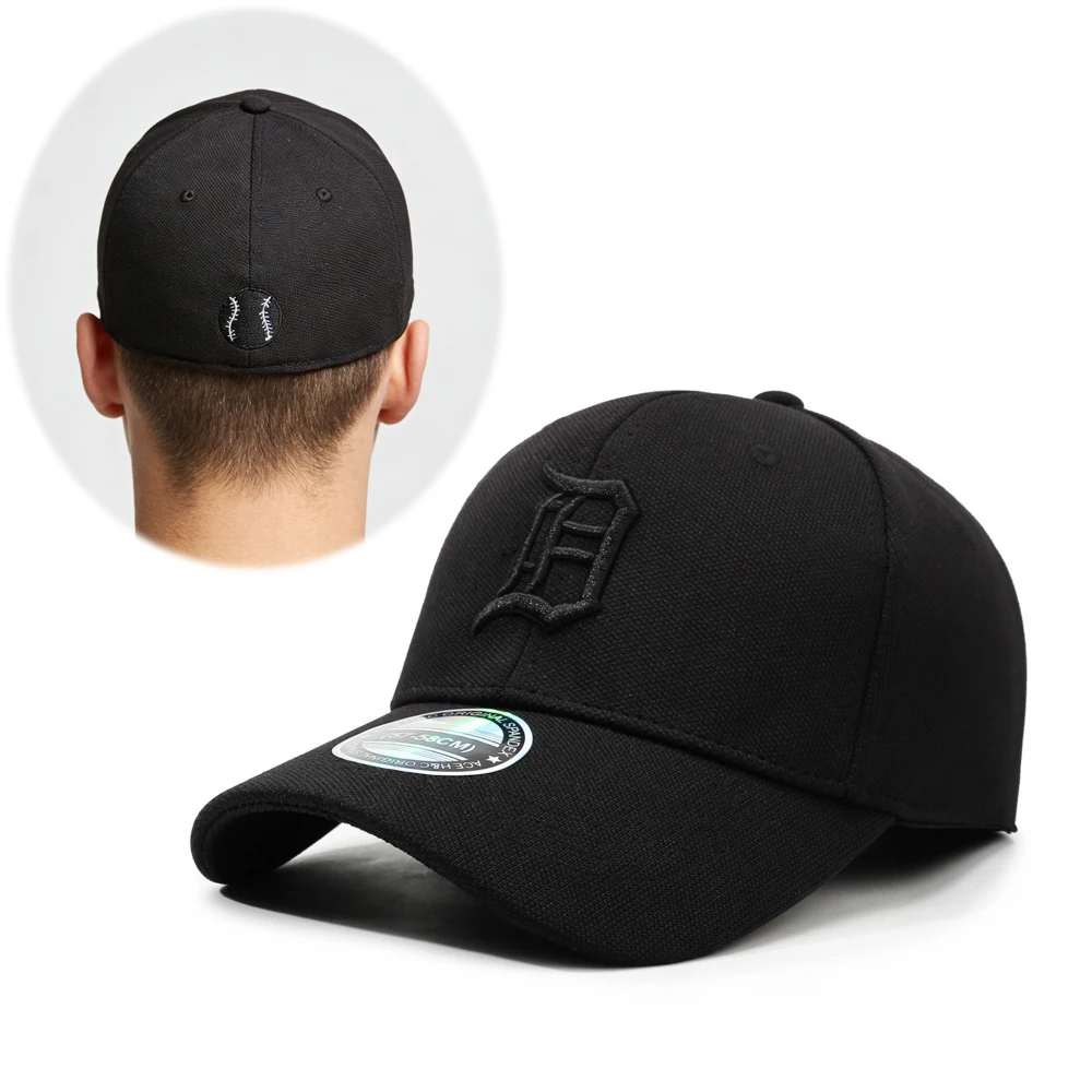 Novo Boné Hiphop Totalmente Fechado, Ajustado, Elástico, Flexível, com Viseira, Estilo Baseball Snapback, Cor Sólida, Era, para Homens e Mulheres