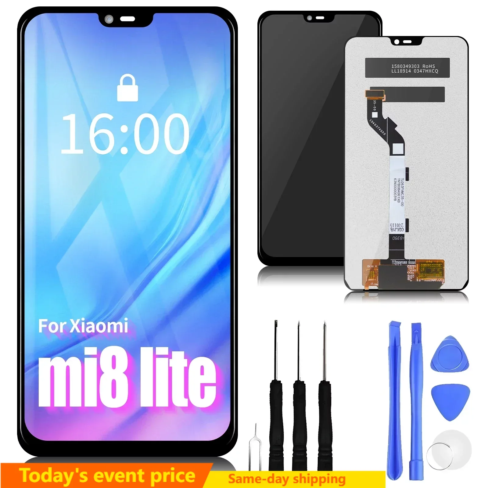 

6.26" Original For Xiaomi Mi 8 Lite LCD Display Touch Screen Digitizer Assembly For Xiaomi Mi8 Lite Mi 8X LCD Replacement