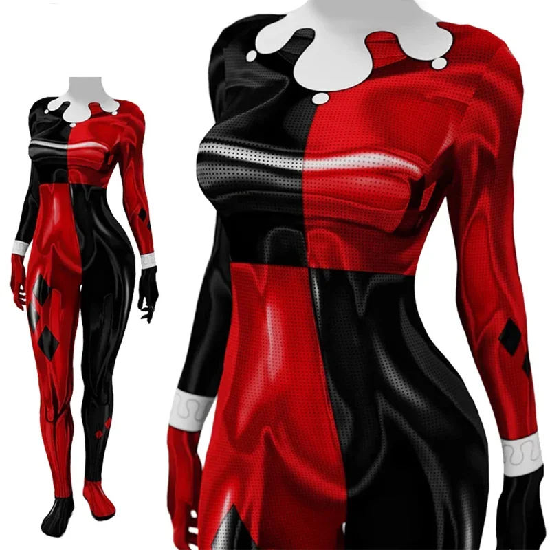 SN88 Suicide Harley Cosplay Squad Girls Quinn disfraz superhéroe mujer mono 3D impreso LICRA Zentai traje disfraz de Halloween