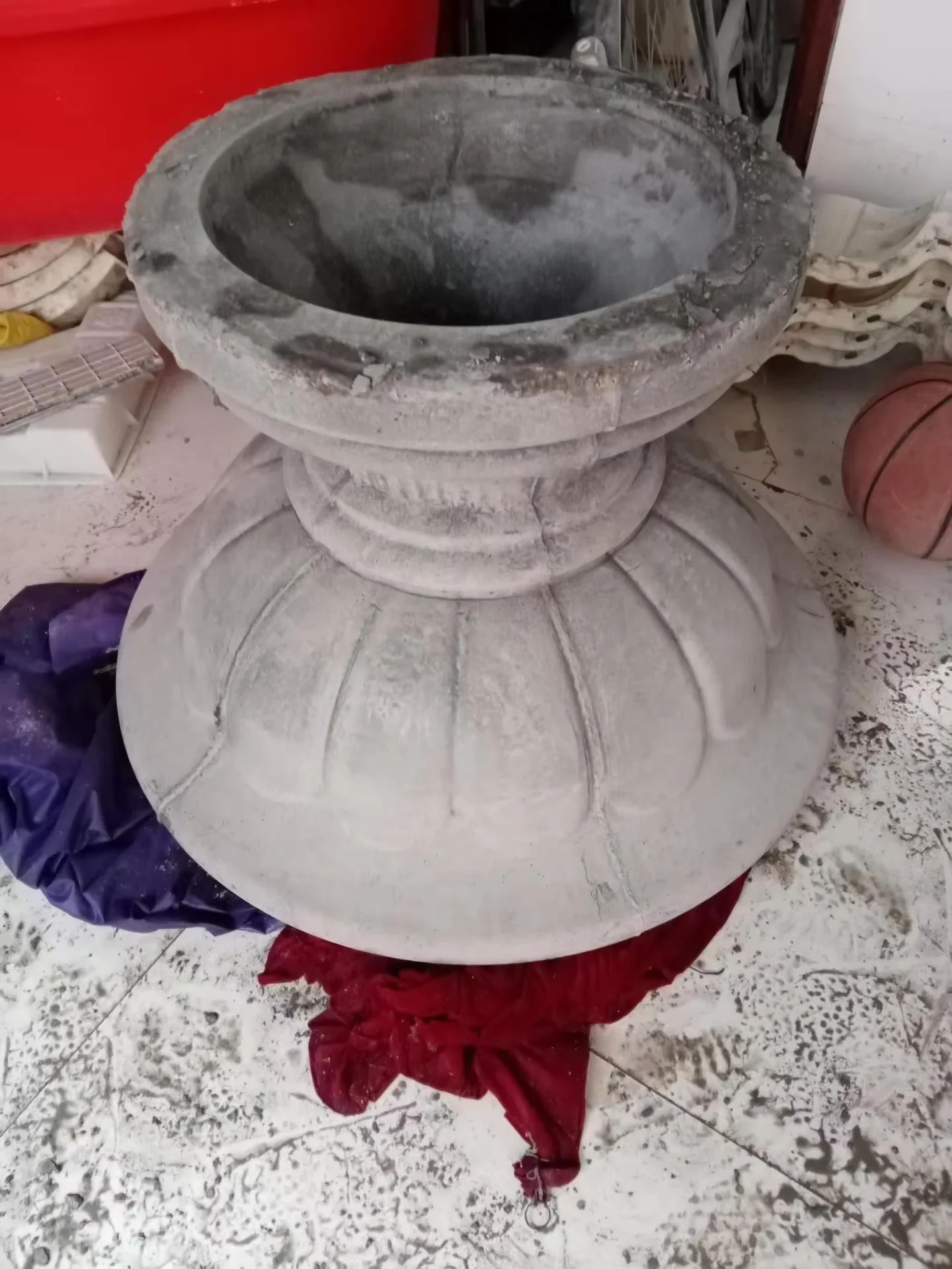 Thickened ABS Plastic Flowerpot Mold Roman Urn Planter Mould DIY Concrete Cement Vase Casting Mold for Villa Yard Outdoor Decor