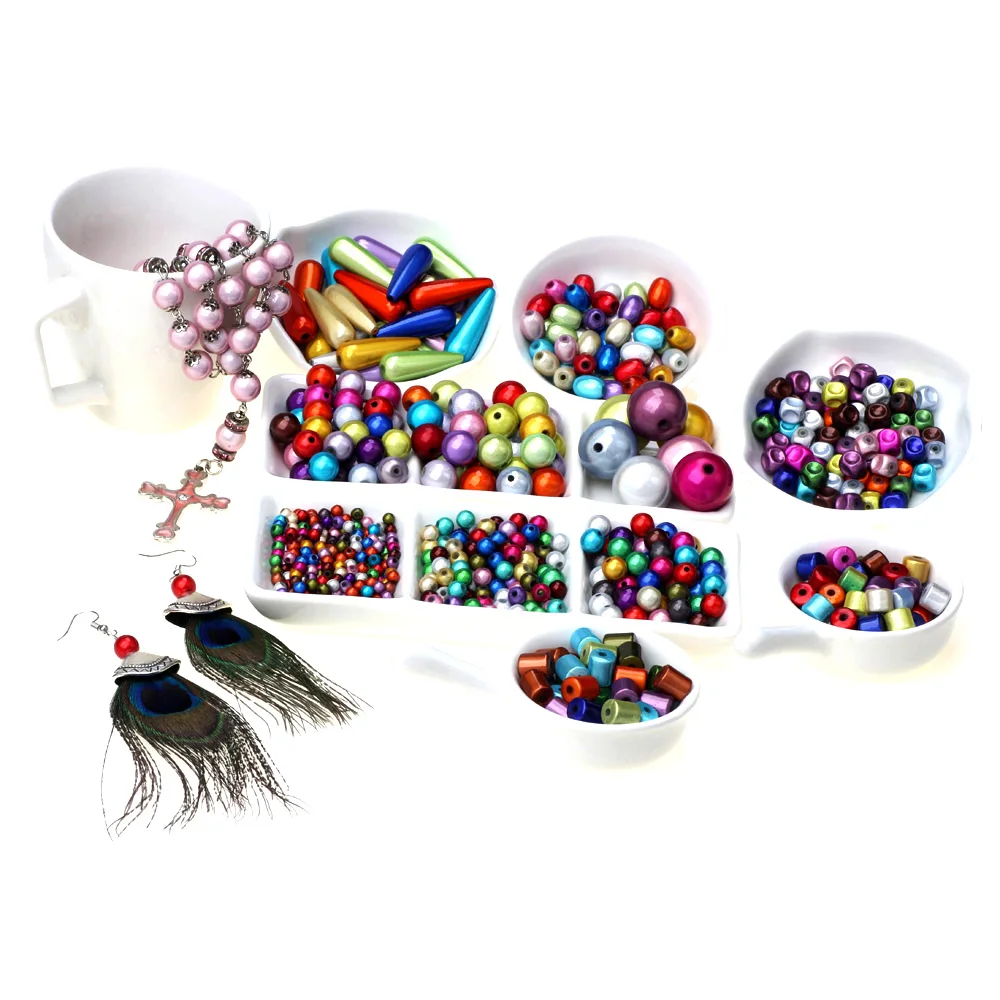 Various Styles 4/6/8/10mm Mixed Color 3D Illusion Miracle Beads Acrylic Spacer Fantasy DIY Necklace Bracelet Jewelry Making