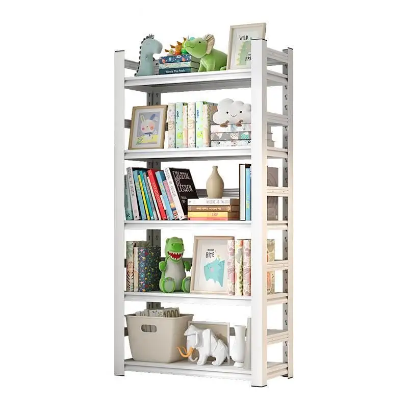 رف كتب فولاذي من الأرض إلى السقف، تخزين متعدد الطبقات، تخزين مكتبة كتب من الحديد المطاوع المنزلي #1