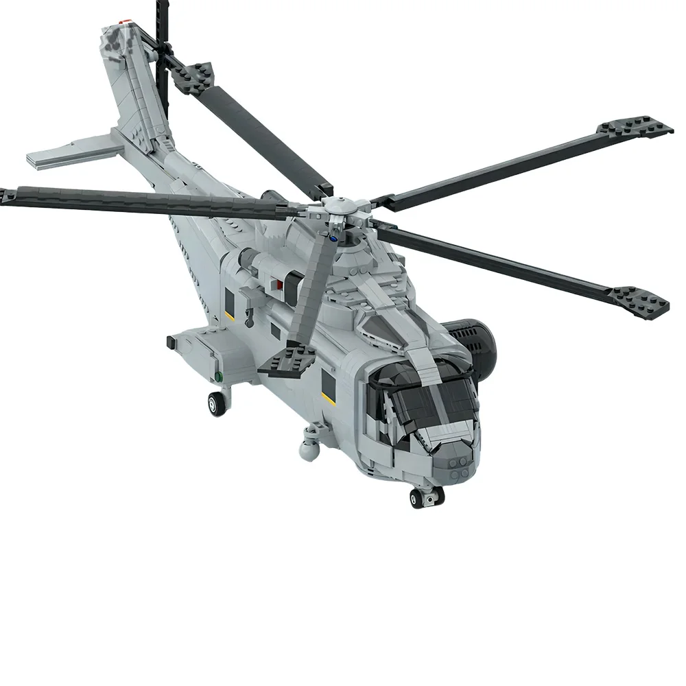 

MOC AgustaWestland AW-101 Merlin Building Block Aviation Enthusiast Search & Rescue Aircraft Brick Toy Adult Gift