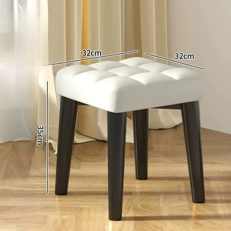 

Light Luxury Metal Stools, Household Stackable Square Seats, Living Room Low Bench, Door Shoe-Changing Stool, Modern Seating