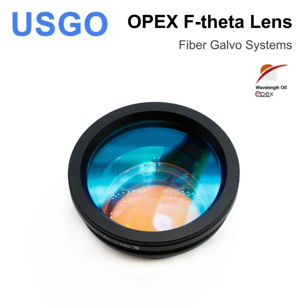 USGO OPEX F-theta Lens 1064nm 70x70-300x300mm F100-420nm for 1064nm YAG Optical Fiber Laser Marking Machine Lens Parts