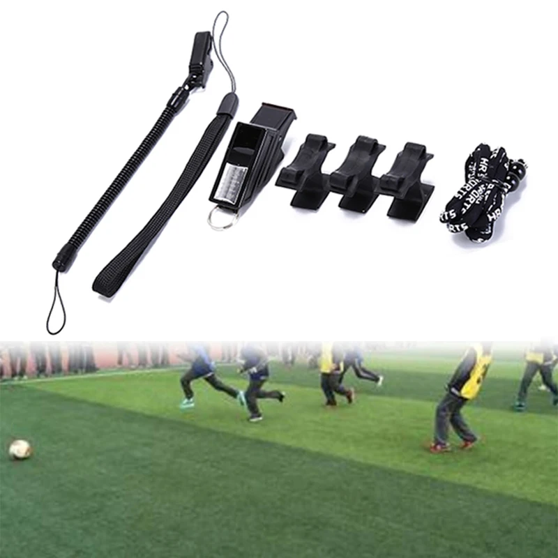 

Pro Football Referee Whistle Mouth Guard Lanyard Set， Soccer Basketball Volleyball Game Sports Referee Referee Coach Whistle