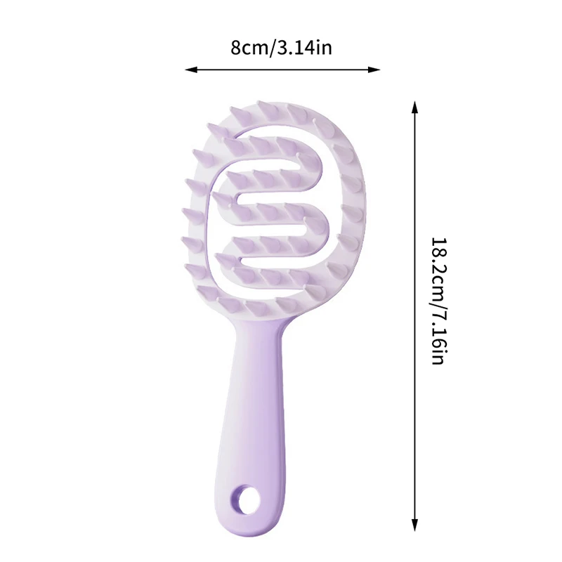 Long Handle Shampoo Brush Silicone Scalp Massage Comb Hair Washing Brush Head Massager Bath Brush Body Scrubber Hair Accessories