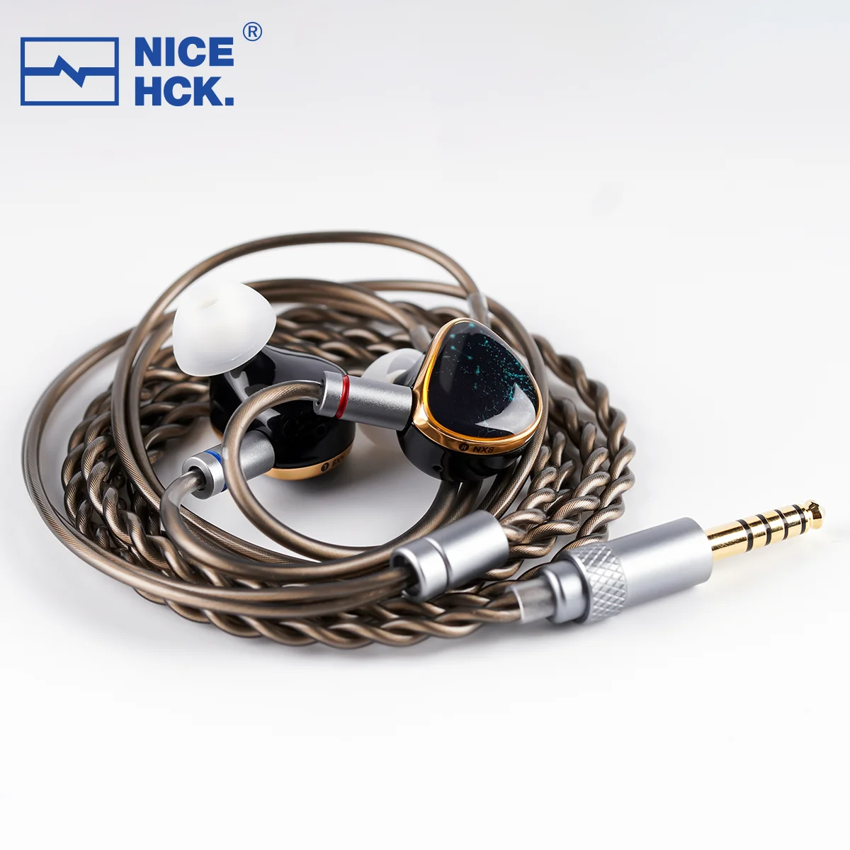 NICEHCK NX8 طبعة خاصة داخل الأذن سماعة 1DD + 6BA + 1PZT السائقين الهجين 0.78 مللي متر 2Pin واجهة 2 في 1 وحدات التوصيل الموسيقى IEM