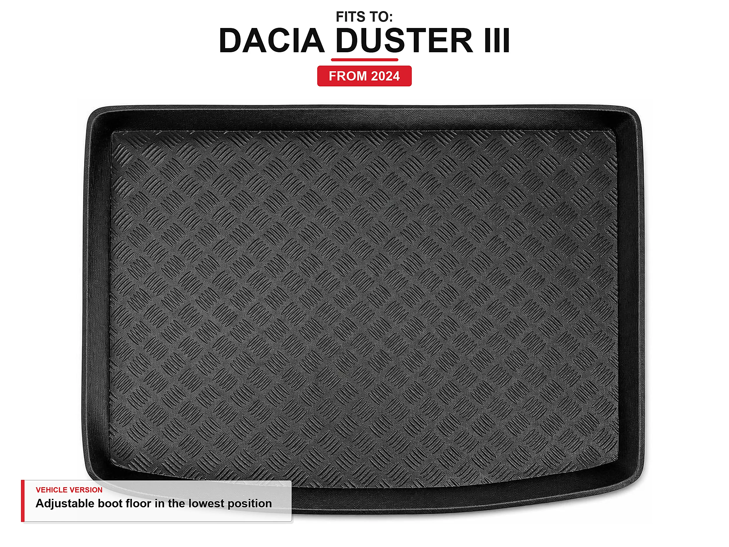 Kofferbakmat met rand voor: Dacia Duster Iii 2024-
