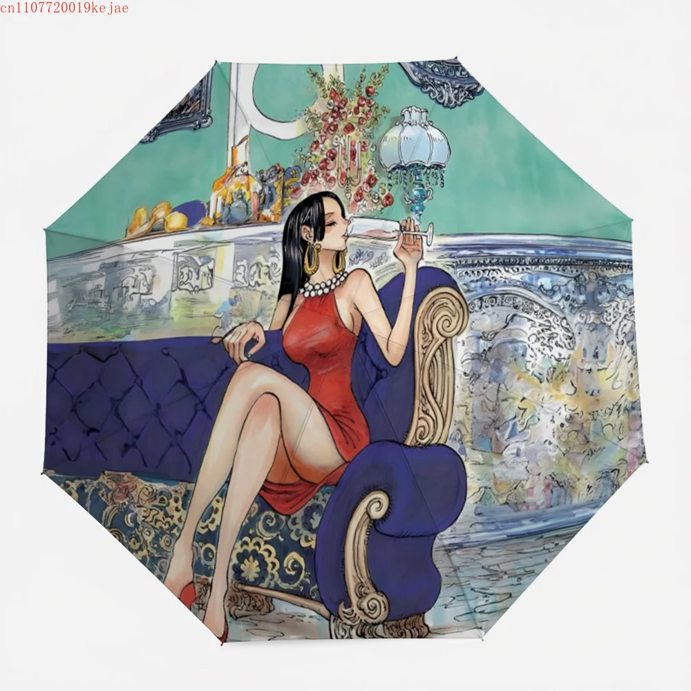 

ONE PIECE Yamato Bold Night Umbrella High-Contrast Smile Portrait Art Design UV Protection Portable Foldable Umbrella