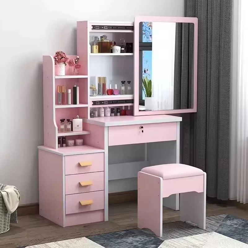 Sliding mirror traditional flat dresser bedroom small apartment eco-friendly multi-functional storage
