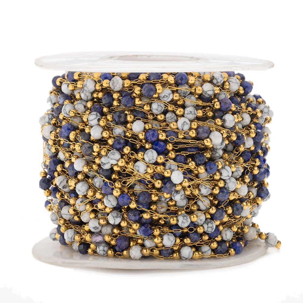 1Meter Colorful Stainless Steel Beaded Chain Gold Chains For Women Necklace Bracelet DIY Jewelry Making Supplies Accessories