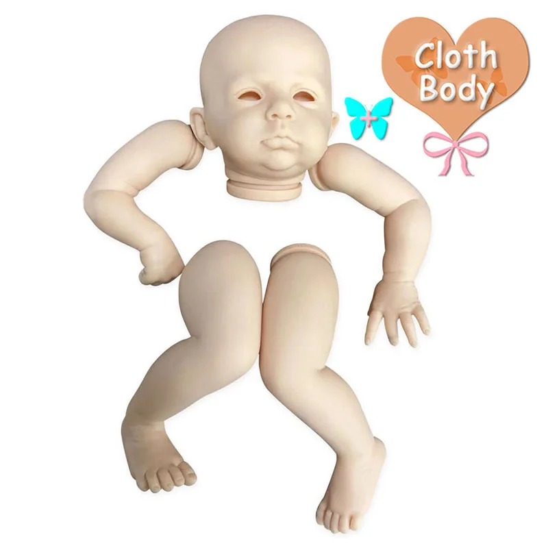 DIY KIt 23inch Reborn Doll Kit Cameron with Cloth Body Popular(body Cloth + Limbs + Head + Eye Piece)