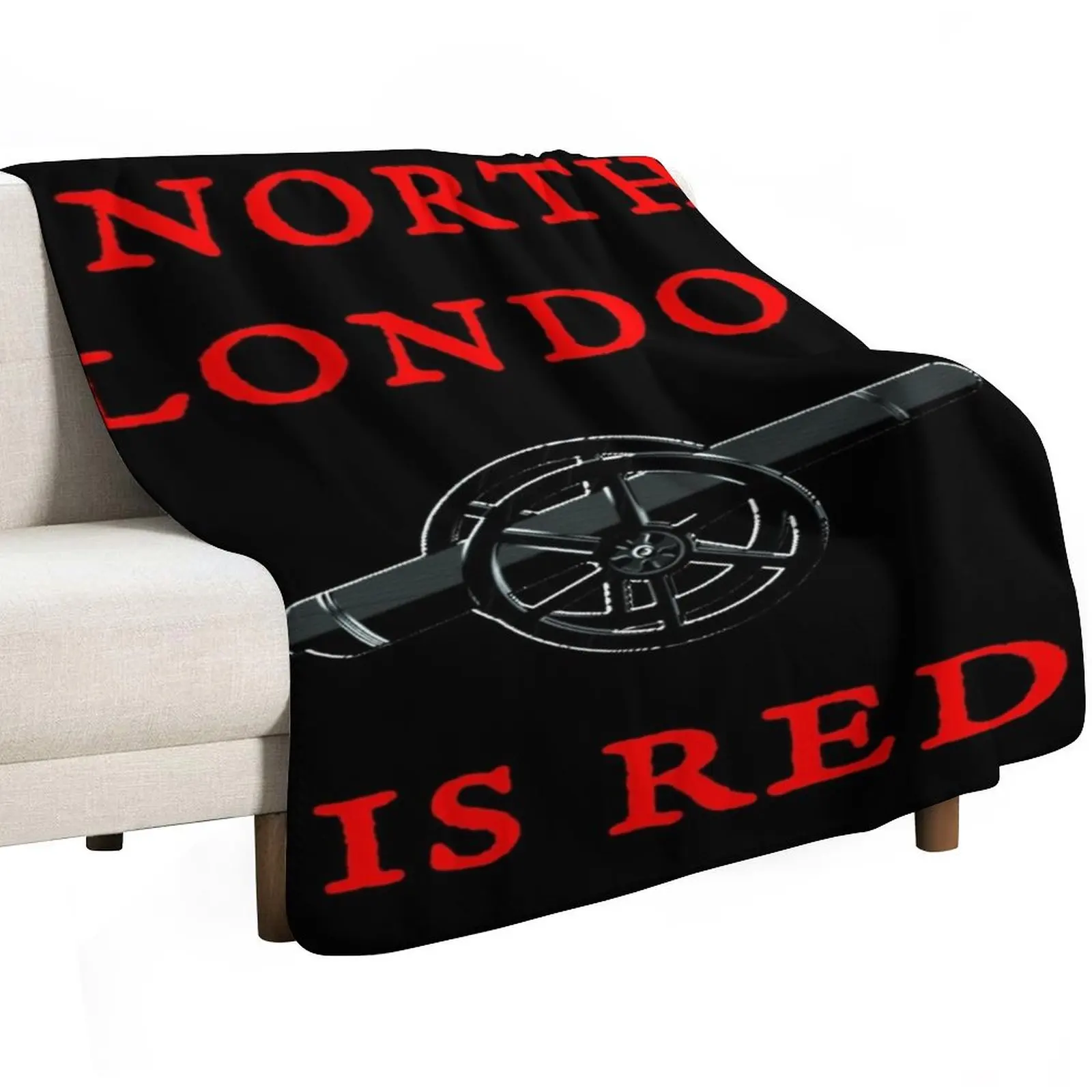 North London Is Red Throw Blanket couch cozy soft plush fuzzy picnic outdoor blanket
