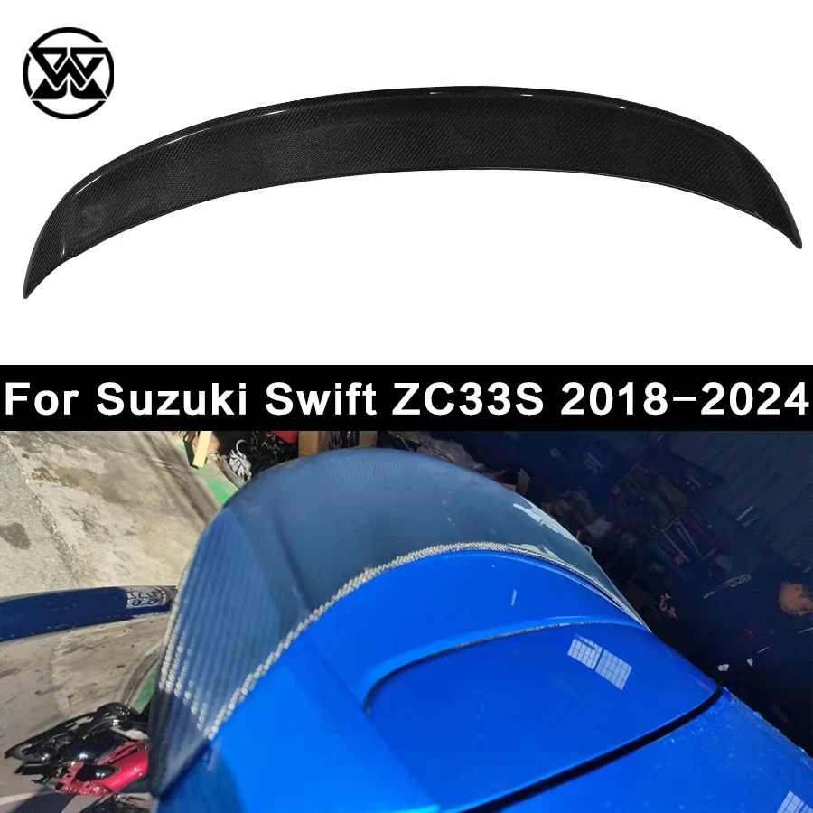 

Real Carbon Fiber Rear Trunk Spoiler Tail Boot Racing Trunk Wing For Suzuki Swift Sport ZC33S 2018-2024 Car Rear Wing Splitter