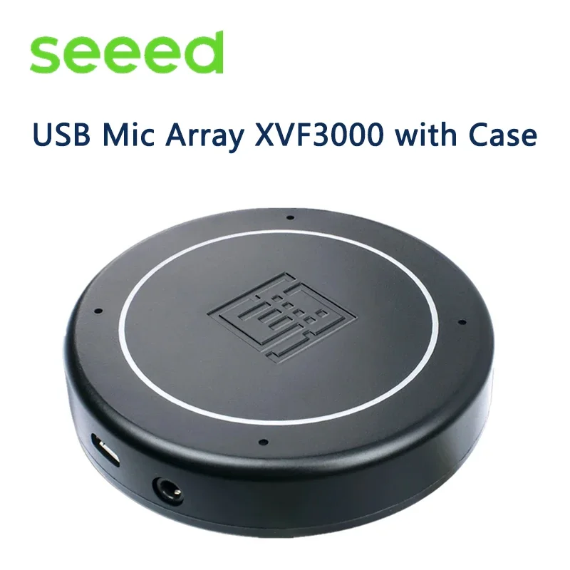 Seeed ReSpeaker Series Mic Array V3.0/USB Mic Array XVF3000 AI-powered XMOS XVF3800 ESP32S3/Case Opsional, 4-Mic Array ClearVoice