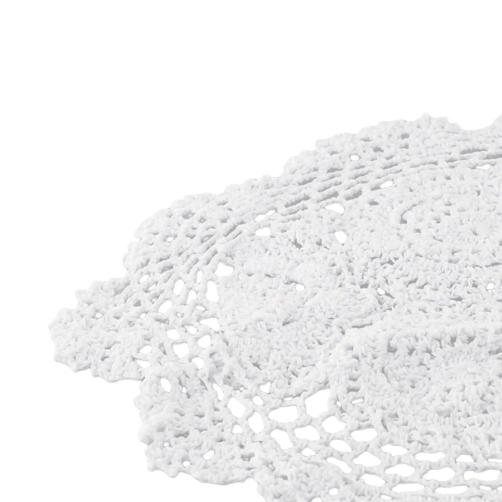 Embroidery Placemat Hollow Decoration Dining Doilies Hand Crochet Handmade Oval Retro Table Vintage Cotton Lace