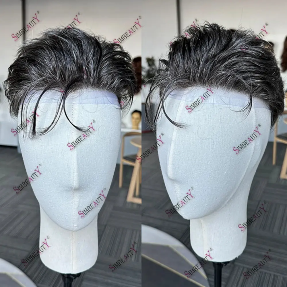 

Natural Hairline 0.02mm Ultra Thin Skin Invisible Base Human Hair Men Toupee 100 Density Grey Black Blonde Capillary Prosthesis