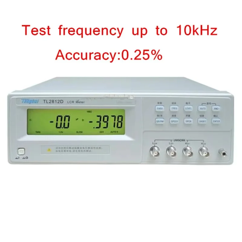 TONGHUI TL2812D LCR Meter Basic Accuracy 0.25% Test Signal Frequency 100Hz, 120Hz, 1kHz, 10kHz