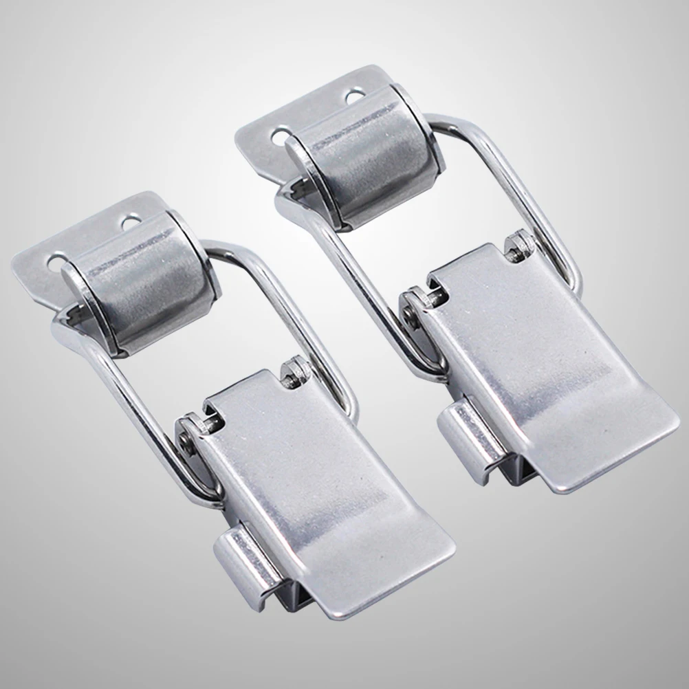 

2pcs Spring Buckle Toggle Clamps Heavy Duty Adjustable Stainless Steel Lever Latches For Toolbox Aluminum Case