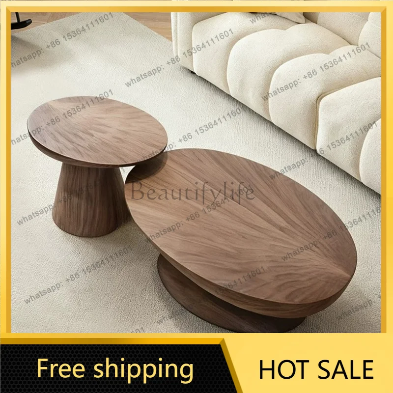 LDModern Wood Coffee Table Designer Antique Simple Clear Minimalist Luxury Side Table Aesthetic Unique  Salon Furniture