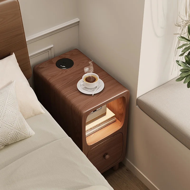 AOLIVIYA Bedside Table 2024 New Narrow Cabinet Simple Modern Home Bedroom Very Narrow Locker Small Apartment Mini Bedside Table