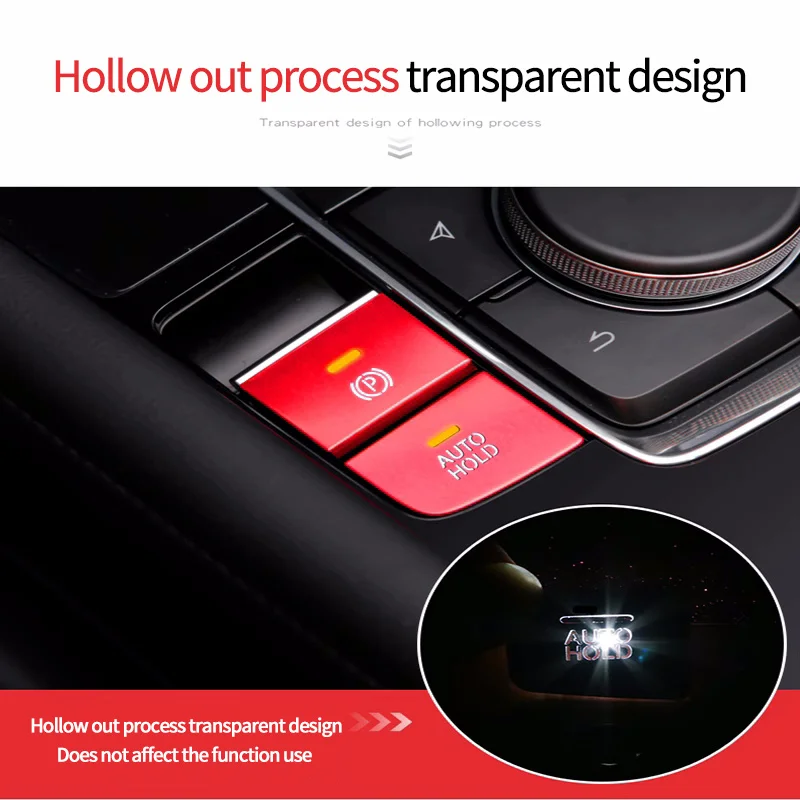 Car electronic handbrake multimedia button sticker decoration For for Mazda 3 Axela CX-30 interior modification accessories