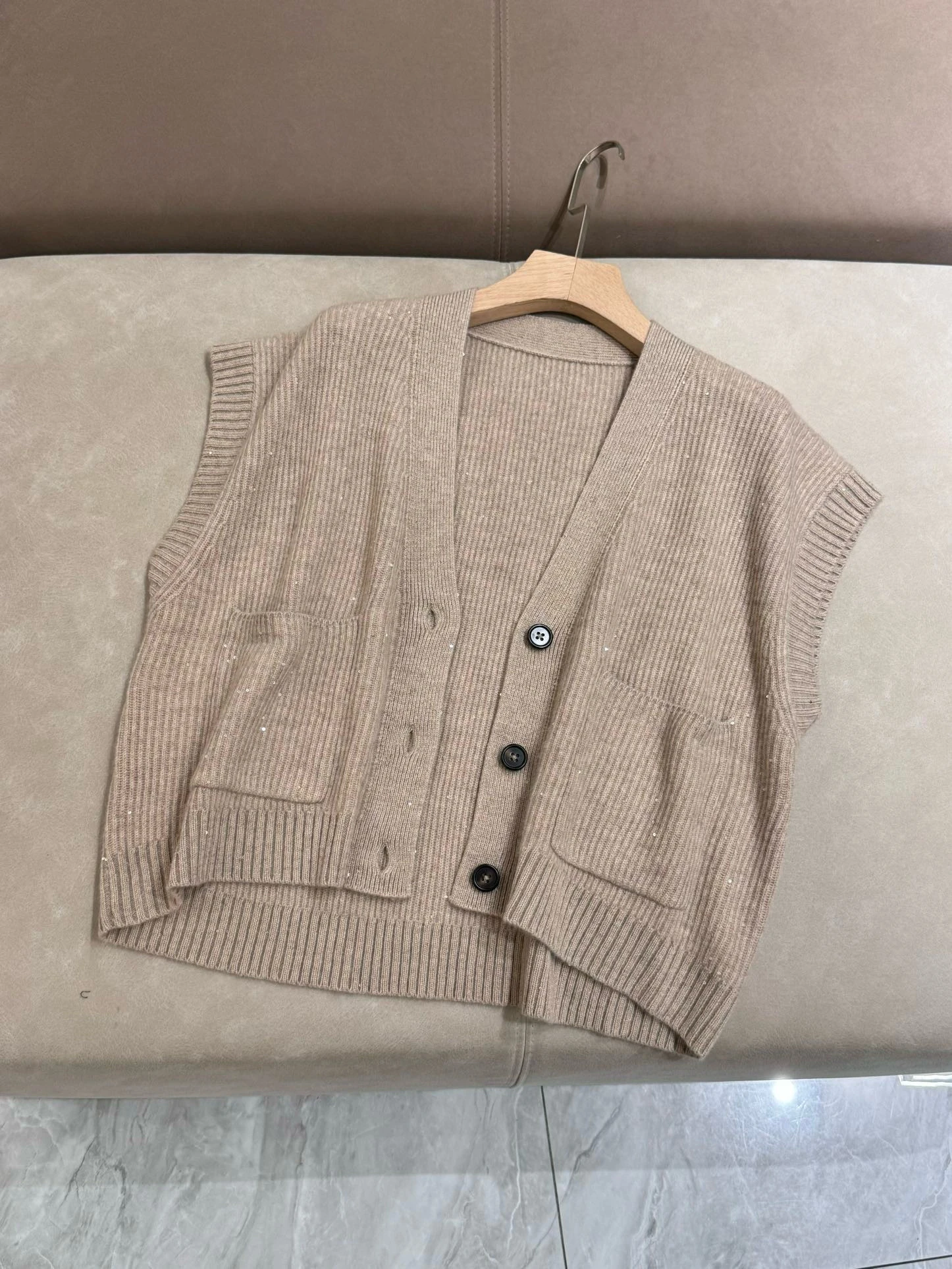 Laid-ba l Sle Cárdigan abierto para mujer Chaleco de punto V-ne Camere Ropa de abrigo holgada Top Faionable Versátil Básico