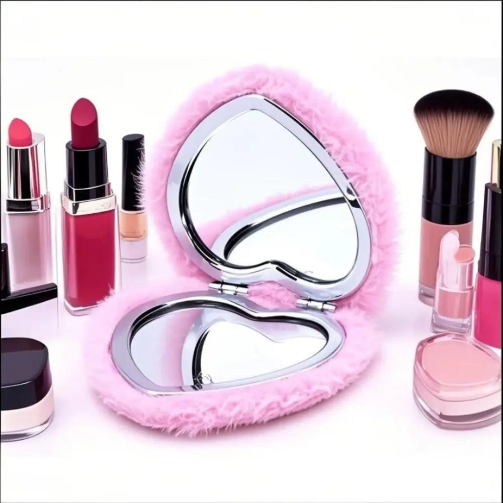 Folding Makeup Mirror Mini Pocket Elegant Travel Handheld Mirror Valentine's Day Gift Double-sided Cosmetic Mirror Student