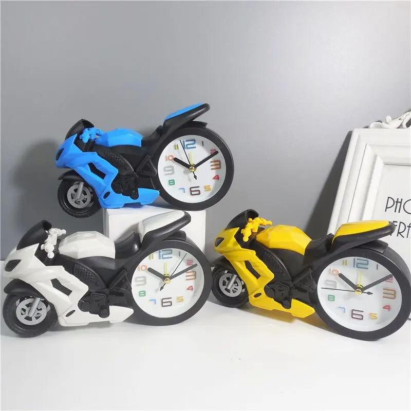

Creative Motorcycle Themed Alarm Clock Ideal for Boys' Bedroom A Cool Style Decoration Small Alarm Clock Wake Up Use