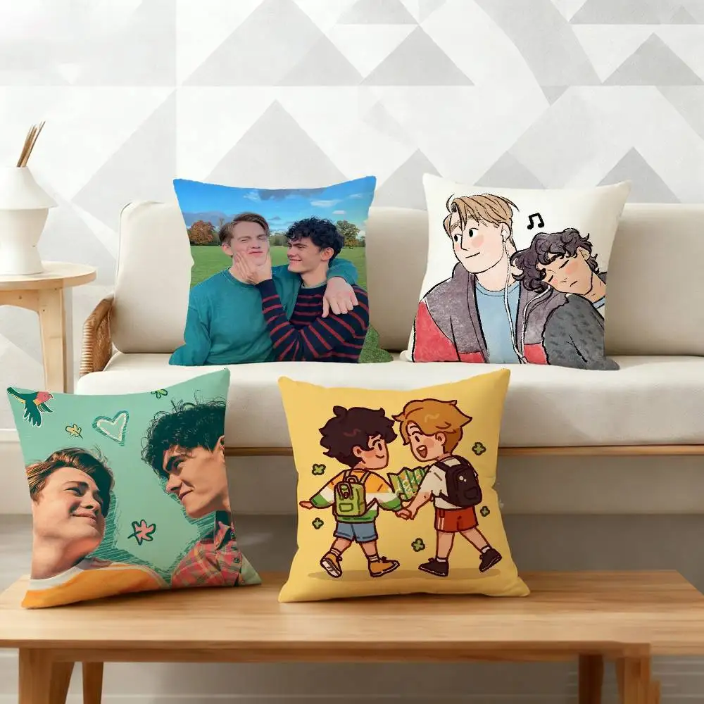 

H-Heartstopper Nick Charlie Pillow Case for Sofa Living Room Home office Decor Protective Cover