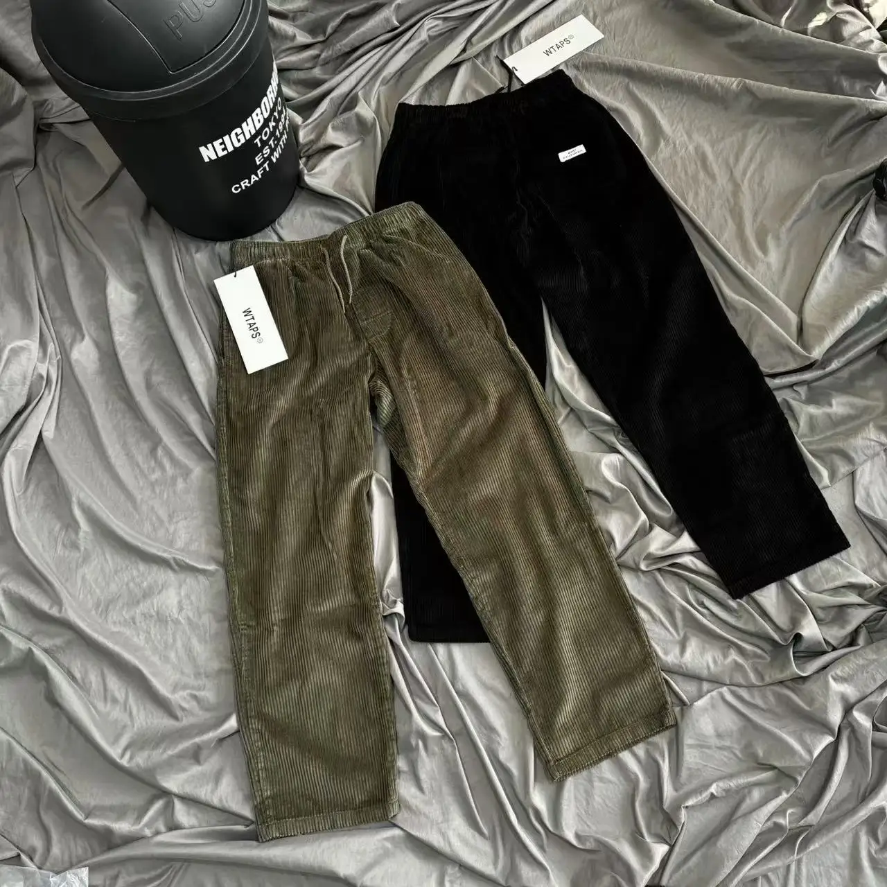 

Japanese Sle WTAPS Corduroy Straight Leg Workwear Casual Trousers Loose plus Size ex Couple's Sle Winter Faion