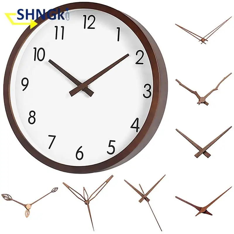 1PC 12/14 Inch Wooden Walnut Wall Clock Pointer DIY Hour Hand Minute Hand Second Hand Parts