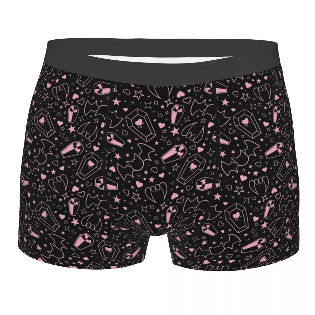 Boxer Underpants Shorts Draculaura Goth Vampire With Fangs Coffins Bats Panties Men's Ventilate Underwear for Homme Man Gifts
