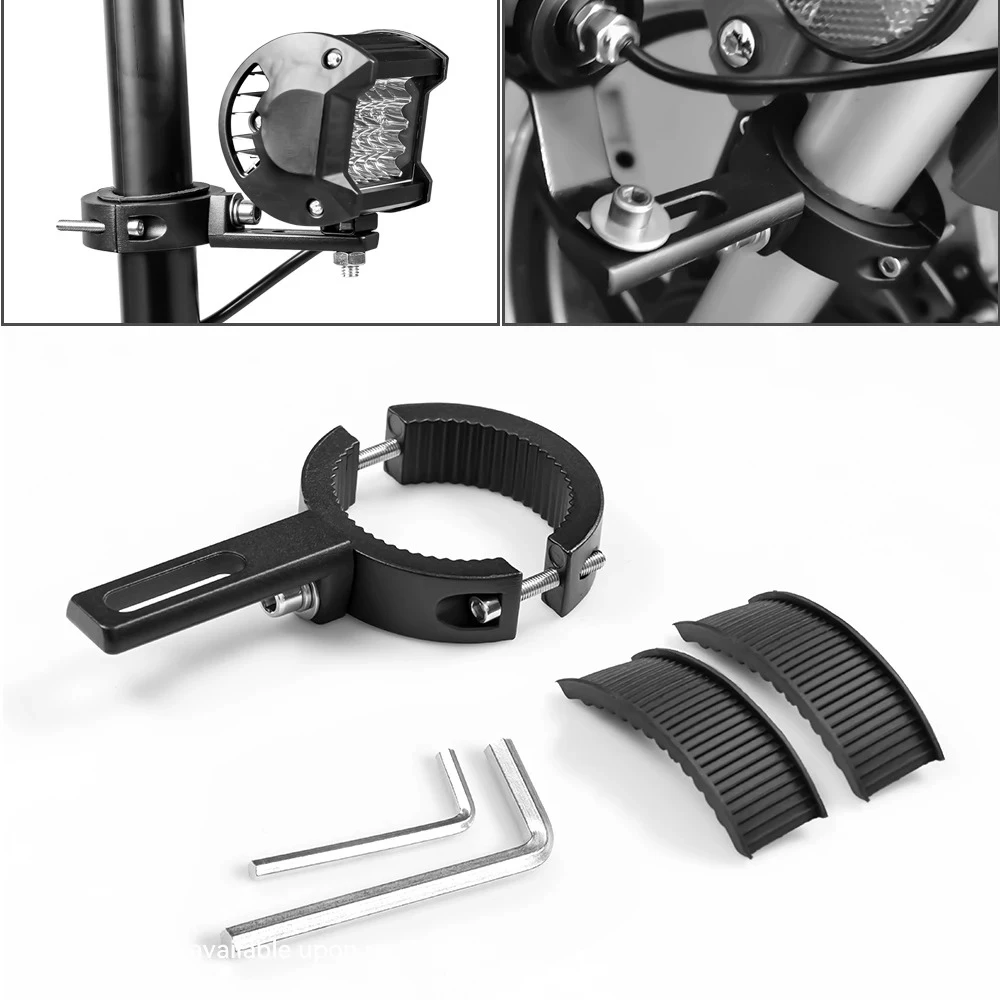 Auxiliary Led Motorcycle Lights Bracket Moto Spotlights Holder Motorcycle Headlight Support Fronnt Fork Bracket Clamp Fixation image 6