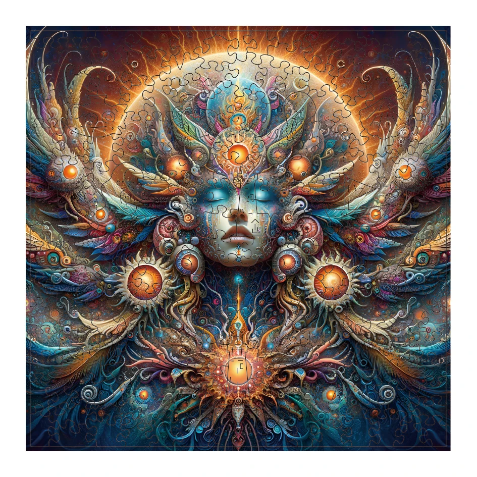 여신 나무 퍼즐, 독특한 모양의 조각, 성인용 나무 직소 퍼즐, 크리스마스 선물, 가족 게임 홈 장식