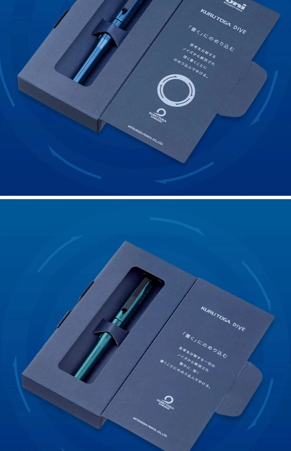 Uni kuru toga dive metallic mechanischer stift limitierte auflage m5-5000 0,5mm automatischer rotations kern japanisches briefpapier – Detail 6