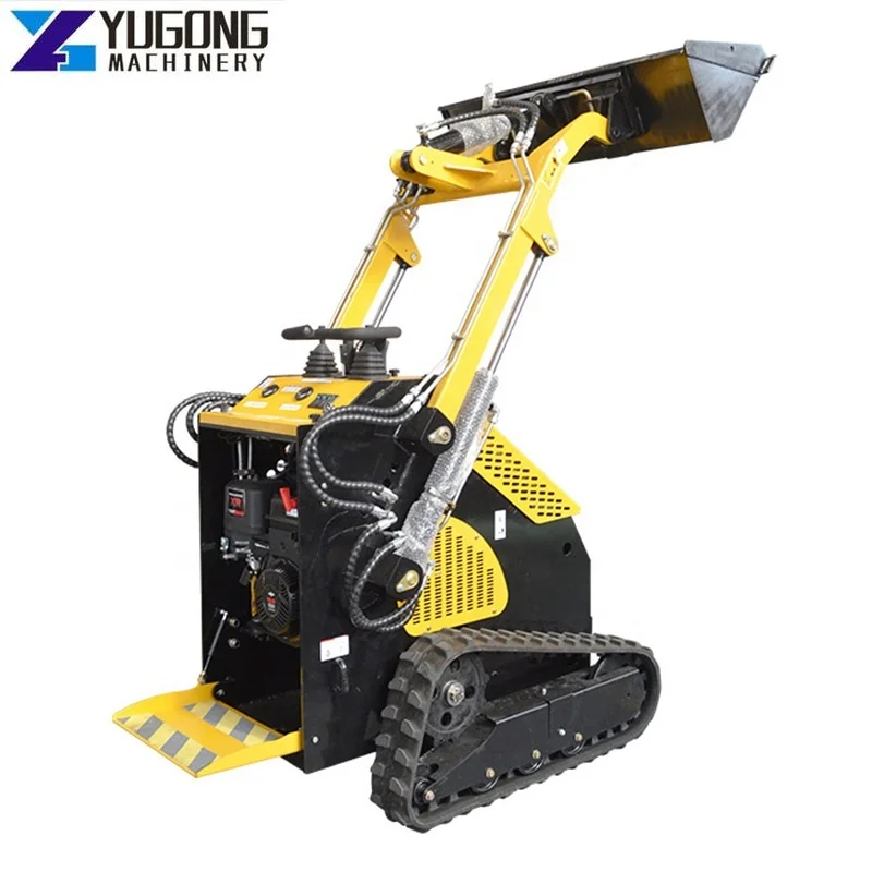 Mini Crawler Skid Steer Loader Multifunctional Diesel Small Skid Steer Loaders with Hydraulic Lift Rod Front Shovel Loader