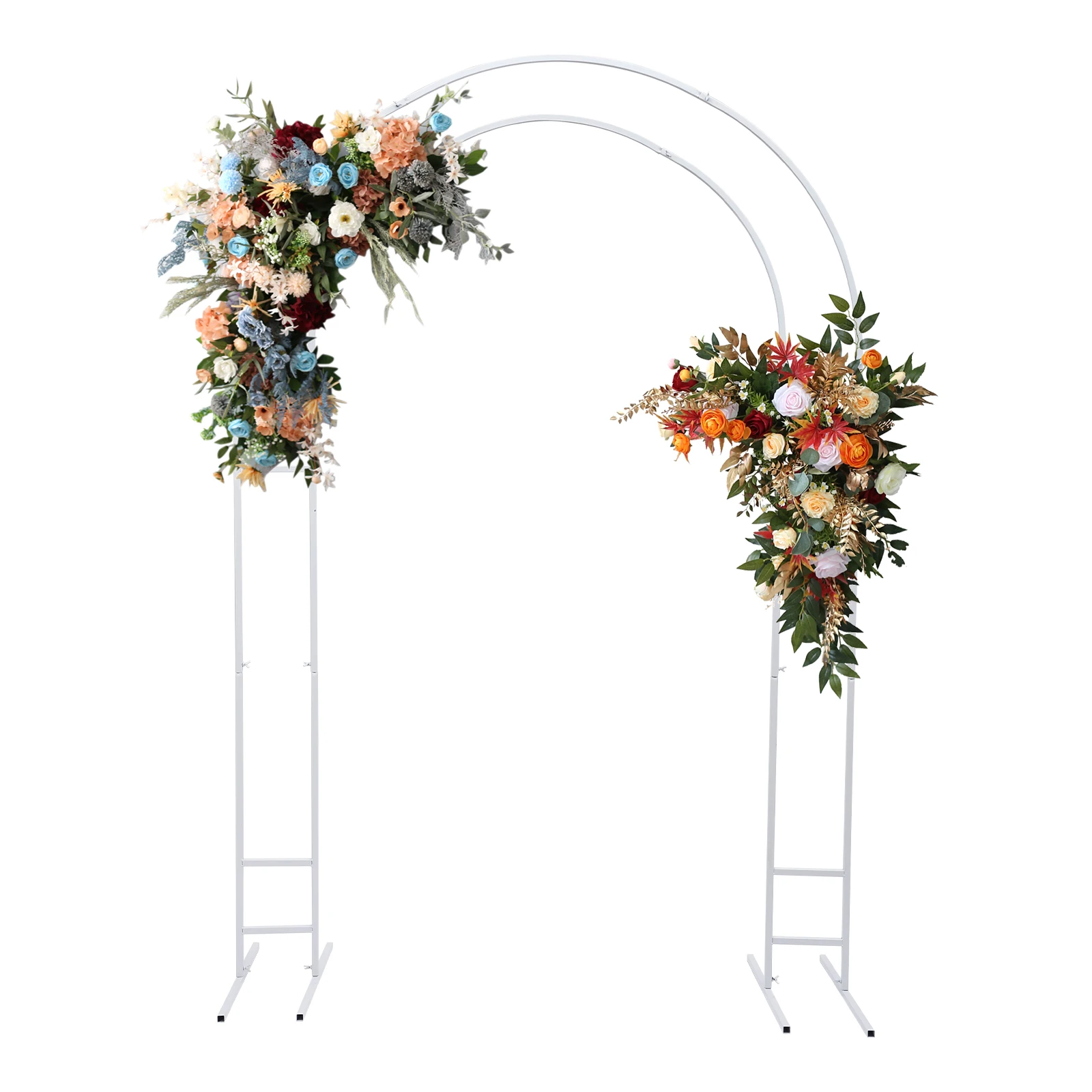 Imagem -06 - Arco do Casamento do Metal Branco Arco do Balão Suporte do Cenário para o Casamento o Jardim a Jarda a Decoração Interna e Exterior do Partido 7.2ft