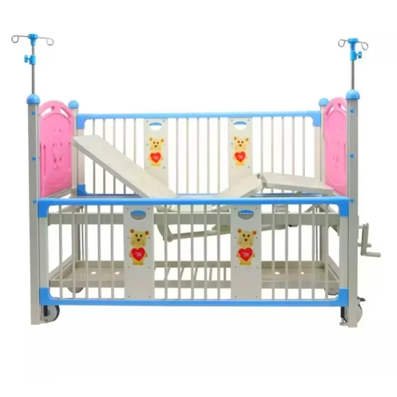 EU-CB618 Factory 2 Cranks 2 Function Adjus Newborn Medical Crib Kids Nursing Pediatric Bed Manual Hospital Children Bed