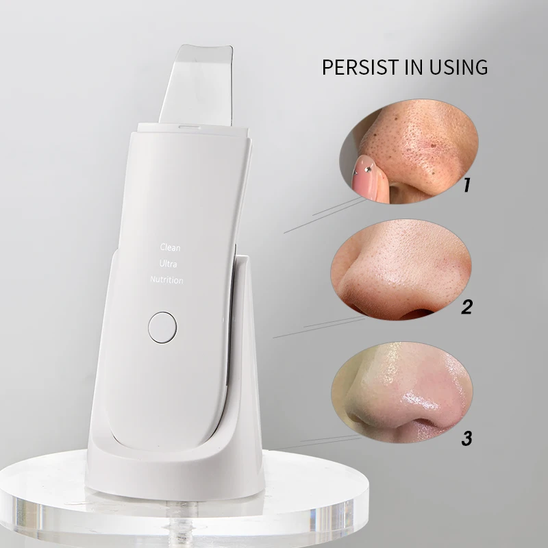 LESEN – grattoir de peau ultrasonique, Machine de nettoyage en profondeur, 4 modes avec lumière bleue de 430mm, Machine de Lifting du visage, nettoyeur ultrasonique des Pores