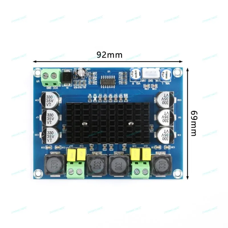 Dual Channel Digital Audio Amplifier Board TPA3116D2, DC12V-24V Class D Stereo Power Amplifier Module For Speaker - Detail Angle #03