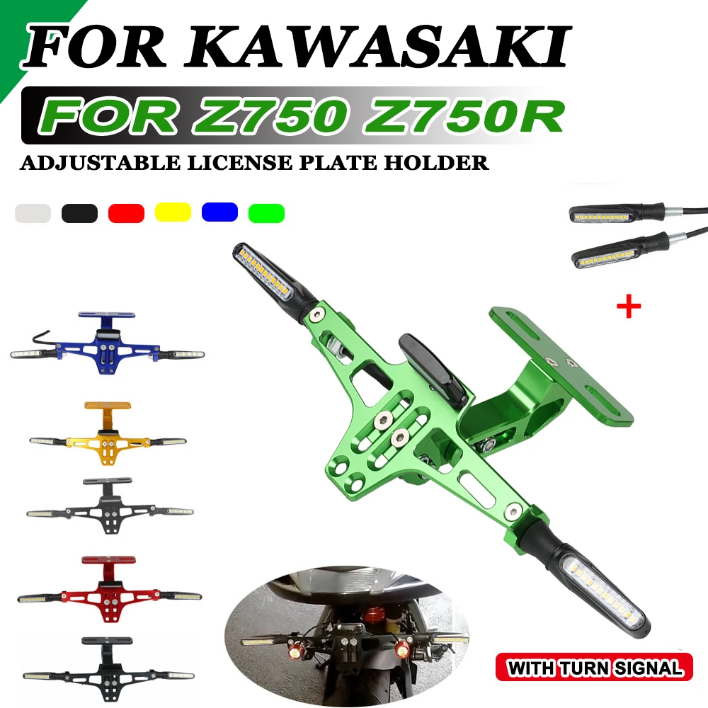 

For KAWASAKI Z750 Z750R Z 750 R 2011 - 2022 2023 Motorcycle Adjustable Tail Eliminator License Plate Bracket Turn Signal Light