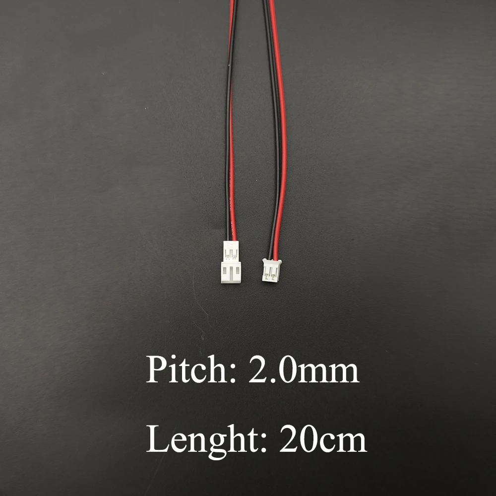 10 Paar Micro JST 1,25mm/PH 2,0/XH 2,54 2-Pin Stecker-Buchse-Verbinder 1,25mm 2,0mm 2,54mm Abstand Mit Kabeln – Detail 2