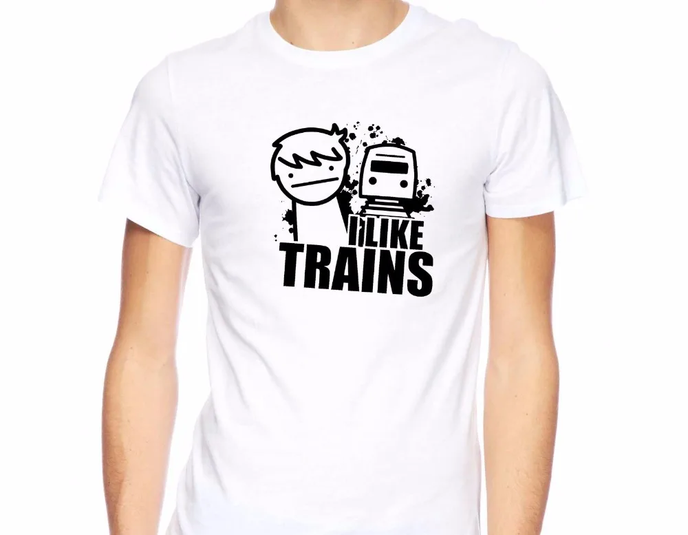 

New Men T Shirt Fashion Unique T Shirtst-Shirt I Like Trains Memes Funny Asdf Inspired Parody Asdf Movie Comic Tee Shirts