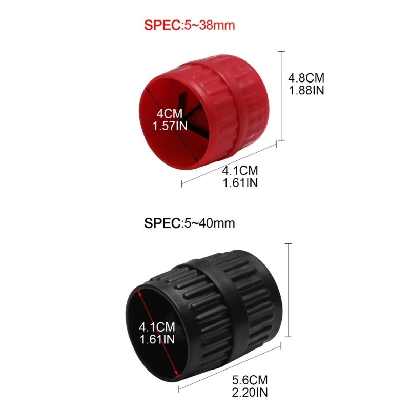 Alesatore per tubi interno esterno Strumento per smussatura manuale Strumento per smussatura tubi SPEC5~40mm Dropship