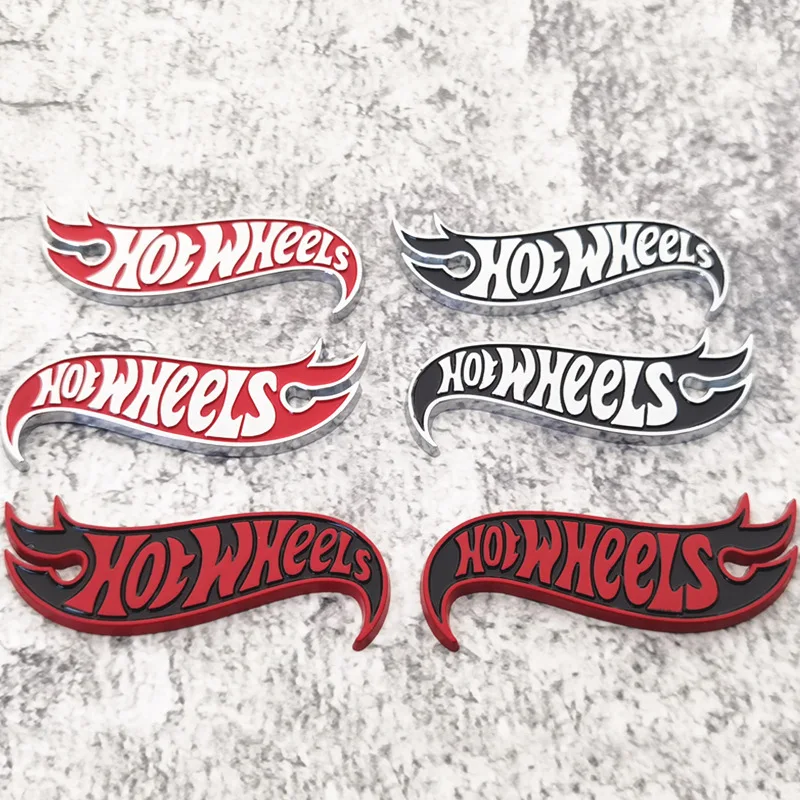 

1 Pair Metal Sticker Hot Wheels Emblem Decal Decoration Car Styling Standard High-grade Sticker Fender Body Side Badge