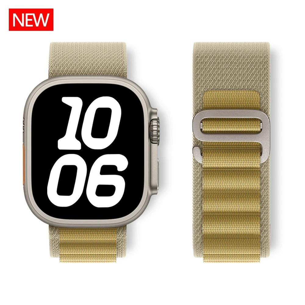 Alpine Strap For Apple Watch band 44mm 45mm 49mm 46mm 40mm 41 42 38 Nylon bracelet iwatch series SE 6 7 8 9 10 Ultra 2 49mm Band