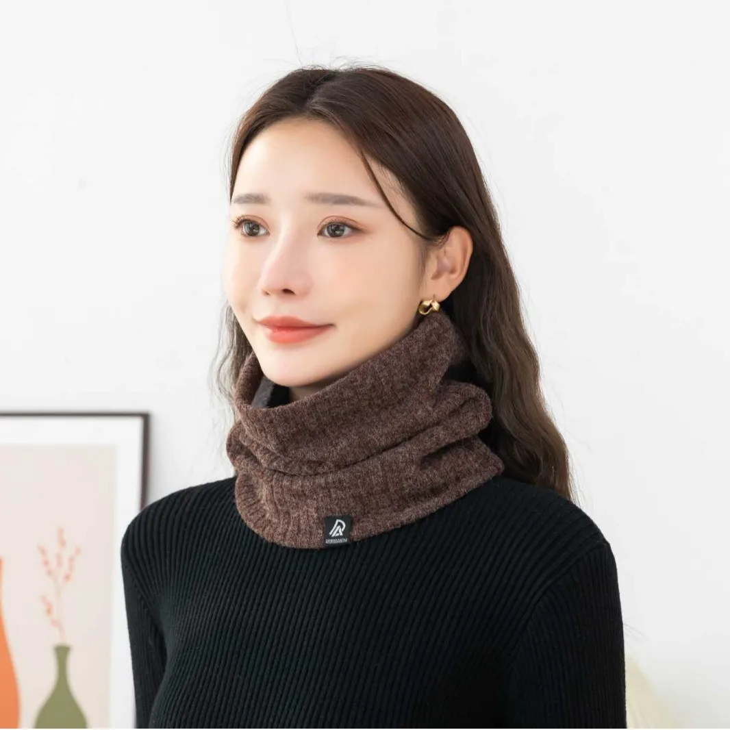

Универсальный однотонный шарф с широкими полосками – теплый зимний вязаный воротник-шарф для защиты шеи, удобный для ношения